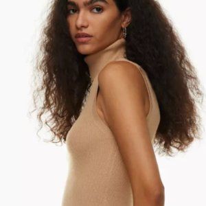 WILFRED Aritzia Turtleneck sweater dress in camel
